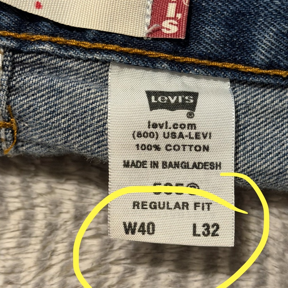 Vintage Y2K Levis 505 Jeans Regular Fit Mens Fits 36 x 30 Blue Heavy Denim 2000s - Picture 8 of 11